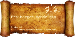 Freiberger Honória névjegykártya